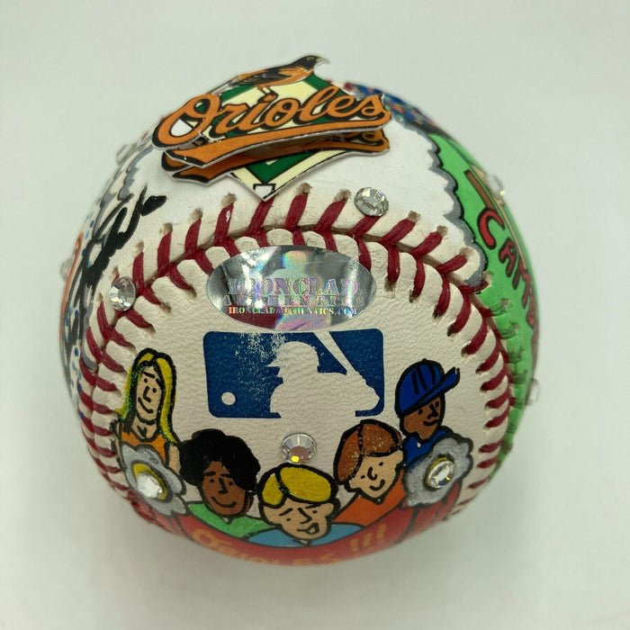 Cal Ripken Jr. Signed Charles Fazzino Hand Painted Pop Art Baseball Steiner COA