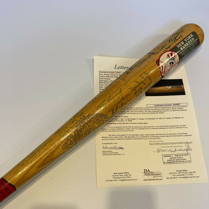 1950's New York Yankees Legends Multi Signed Baseball Bat 40+ Sigs JSA COA