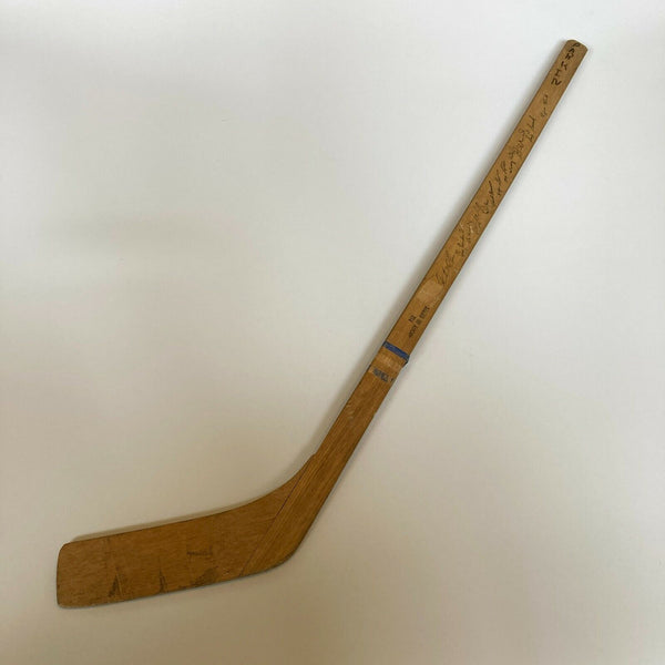 1972-73 Montreal Canadiens Signed Mini Hockey Stick 24 Sigs 11 Hall Of Famers