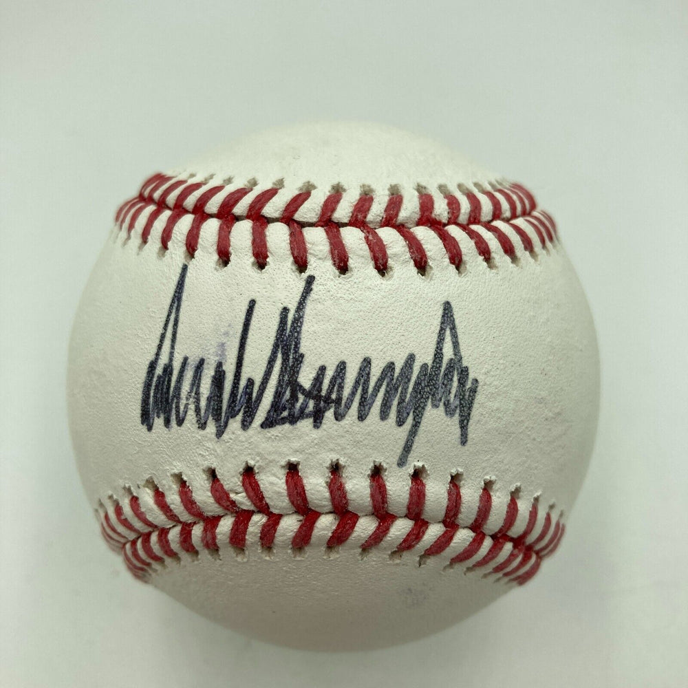 President Donald Trump Full Name Signed Major League Baseball Mint JSA COA