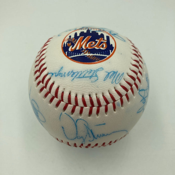 Vintage 1986 New York Mets World Series Champs Team Signed Baseball JSA COA