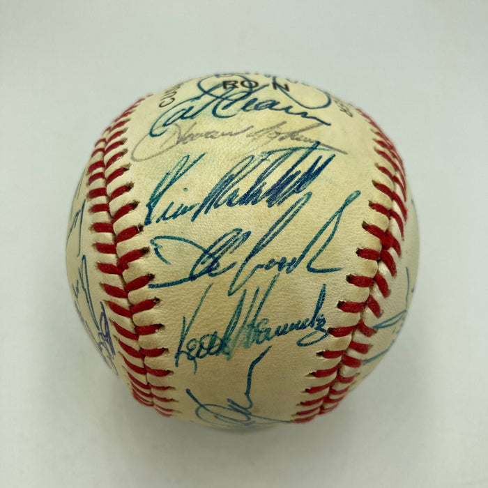 1986 New York Mets World Series Champs Team Signed Vintage NL Baseball JSA COA