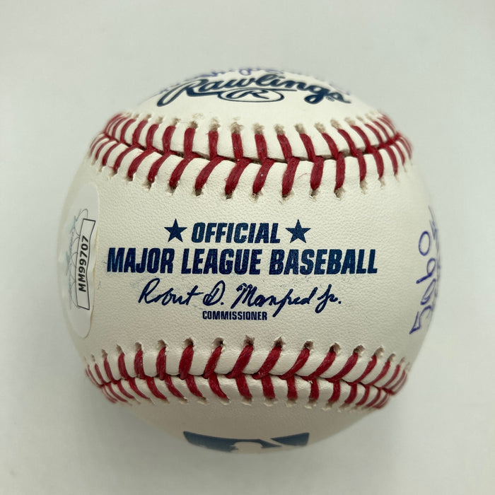 John Sterling Signed Heavily Inscribed STAT Baseball JSA COA RARE!