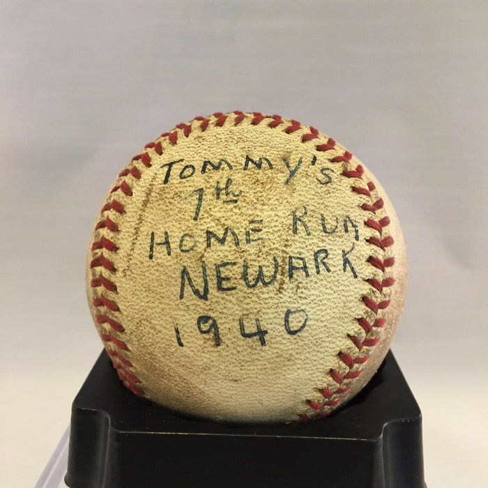 RARE 1940 Tommy Holmes Game Used Actual Home Run Baseball MEARS COA