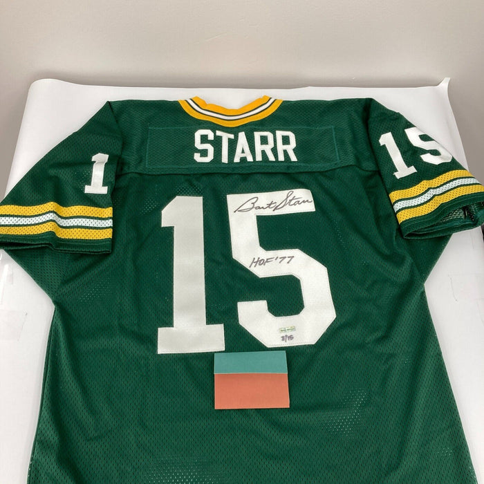 Bart Starr "1956-1971" Signed Green Bay Packers Jersey UDA Upper Deck COA 15/15