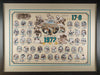1972 Miami Dolphins Super Bowl Champs Team Signed Lithograph Photo JSA COA
