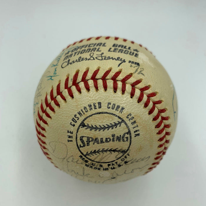 1972 Atlanta Braves Team Signed NL Baseball Eddie Mathews 27 Sigs JSA COA