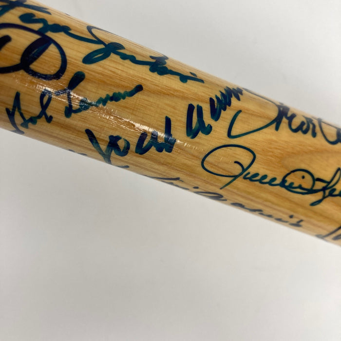 Willie Mays Hank Aaron Sandy Koufax Hall Of Fame Signed Baseball Bat 54 Sigs BAS