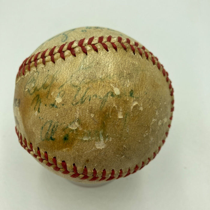 1940's World Series Umpires Signed Game Used Baseball With Ford Frick