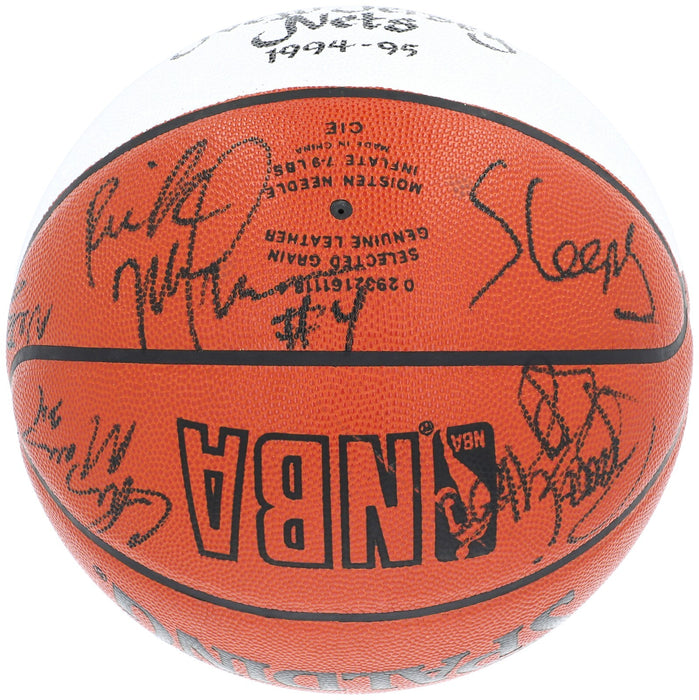 1994-95 New Jersey Nets Team Signed Spalding NBA Game Basketball JSA COA