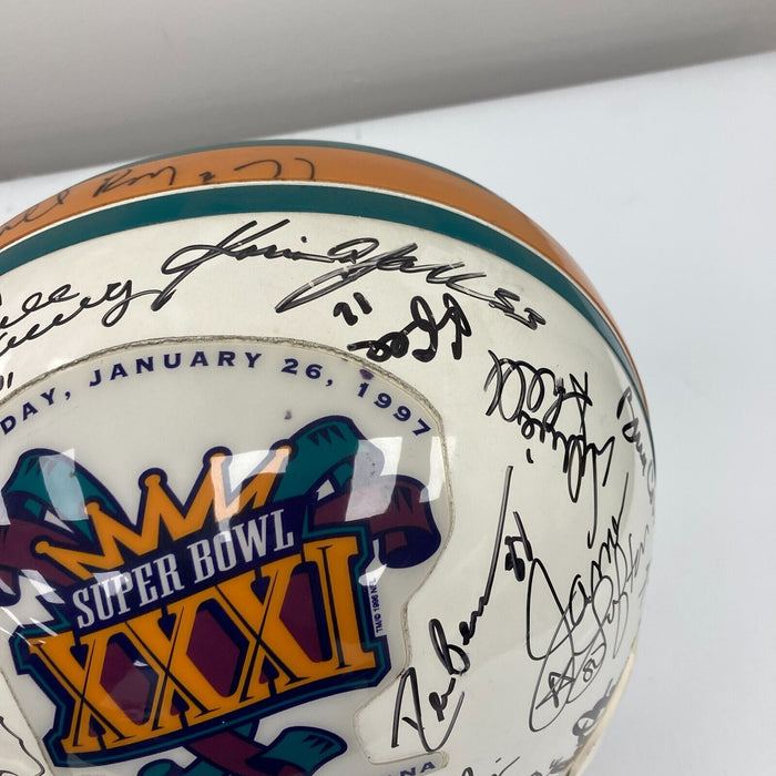 NFL Hall Of Fame Legends Multi Signed 1997 Super Bowl Helmet JSA COA