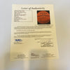 John Wooden & T.J. Ford "Wooden Award" Signed Rawlings NCAA Basketball JSA COA