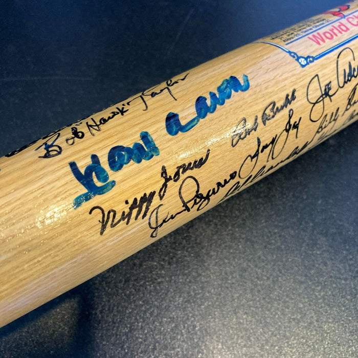 1957 Milwaukee Braves World Series Champs Team Signed Bat Hank Aaron JSA COA