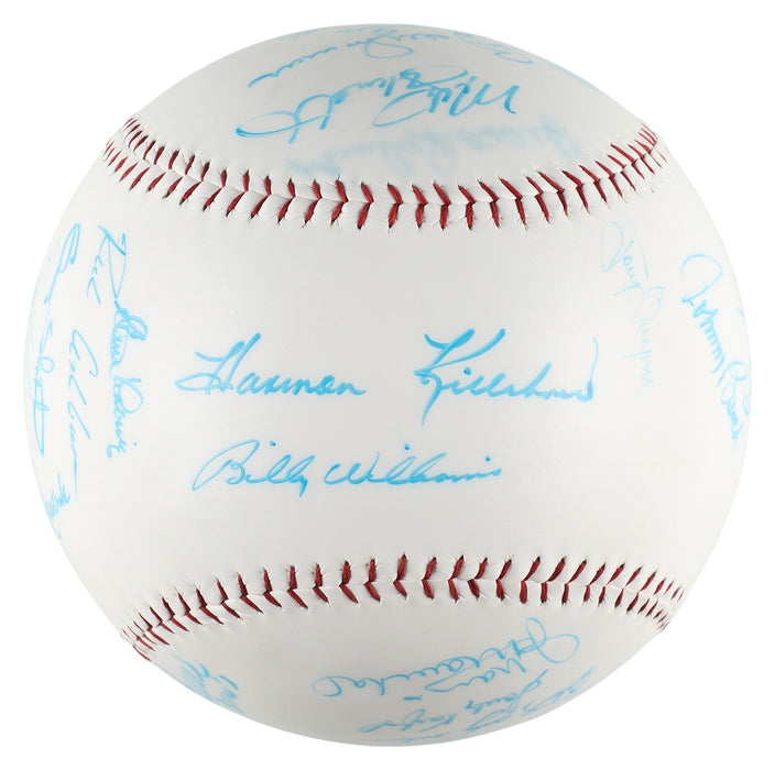 Mickey Mantle Ted Williams Sandy Koufax Hall Of Fame Signed Jumbo Baseball BAS