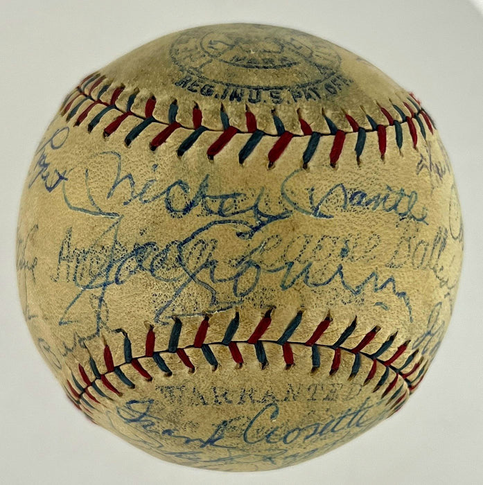 Babe Ruth, Lou Gehrig, Mickey Mantle & Roger Maris Signed Baseball PSA DNA COA