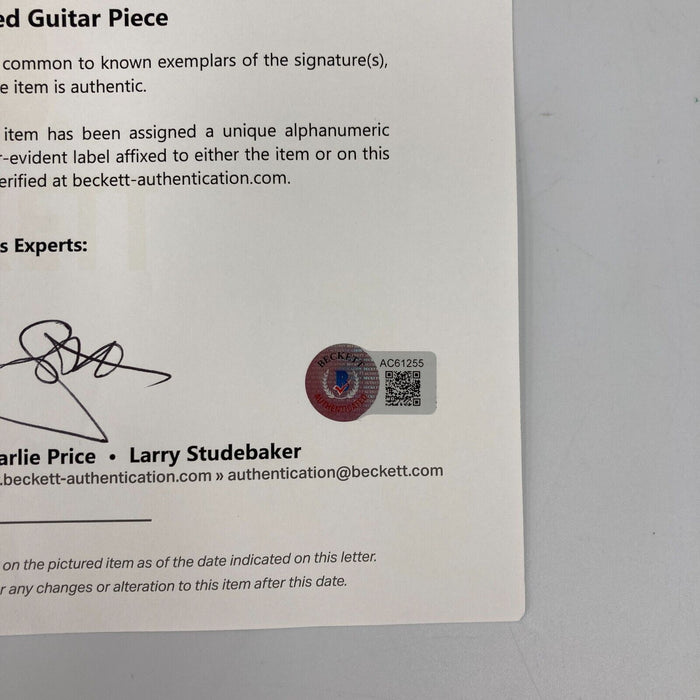 Garth Brooks Signed  Concert Used Guitar Piece To Karl Malone Beckett COA