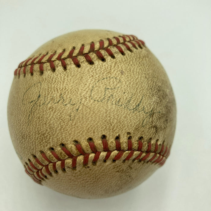 Phil Rizzuto 1940 Kansas City Blues Rookie Minor League Team Signed Baseball JSA