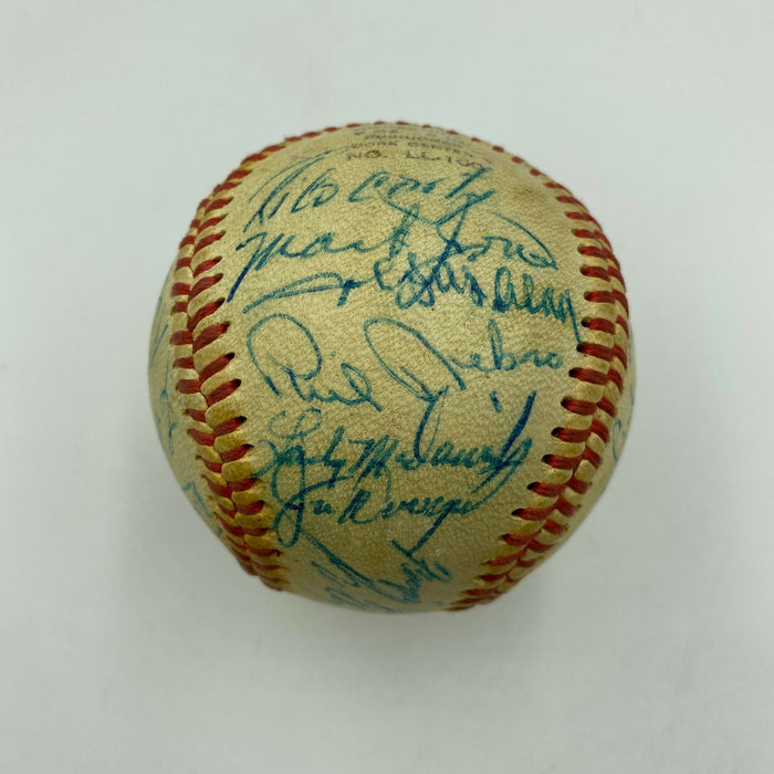 1966 Atlanta Braves VS San Francisco Giants Team Signed Baseball 33 Sigs JSA COA