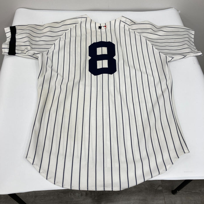 Yogi Berra Signed Game Used New York Yankees Old Timers Day Jersey JSA COA