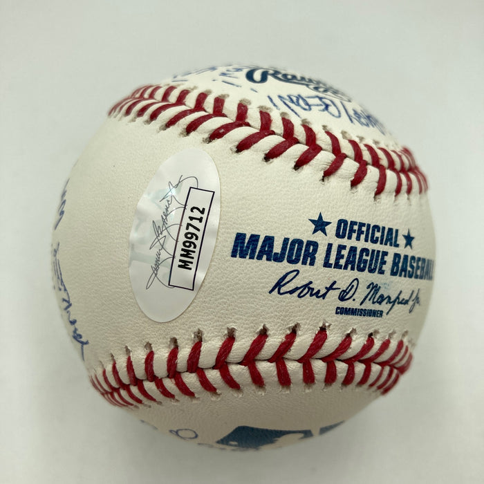 John Sterling Signed Heavily Inscribed STAT Baseball JSA COA RARE!