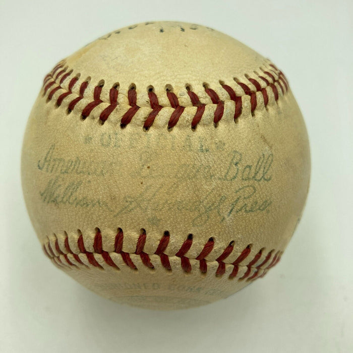 1950 World Series Signed Game Used Baseball Yankees VS. Phillies MEARS COA