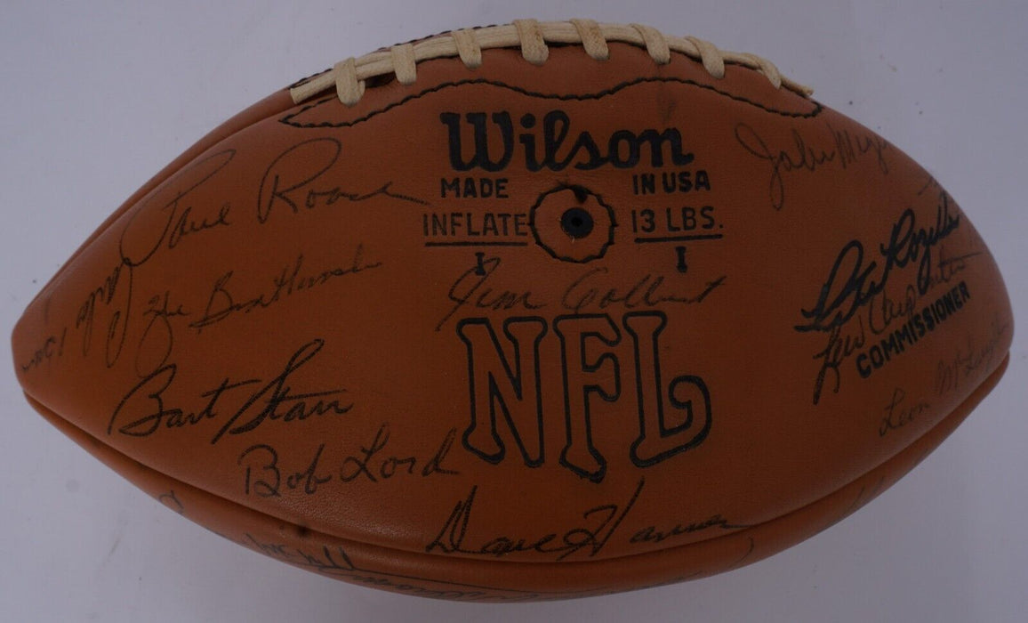 1975 Green Bay Packers Team Signed Wilson NFL Game Football Bart Starr Beckett