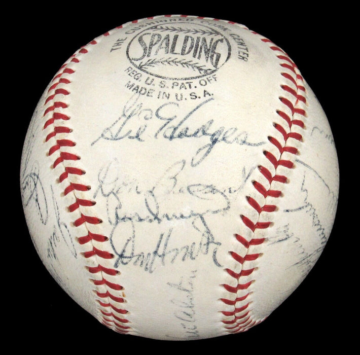 1955 Brooklyn Dodgers W.S. Champs Team Signed Baseball Jackie Robinson JSA COA