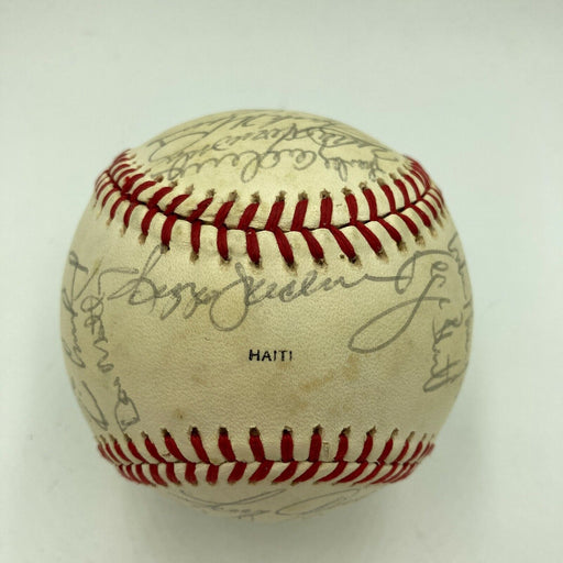 1984 All Star Game Team Signed Baseball 29 Sigs Cal Ripken Jr George Brett JSA