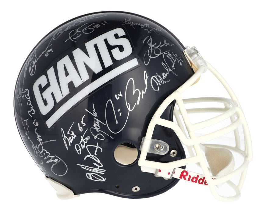 1986 New York Giants Super Bowl Champs Team Signed Full Size Helmet Steiner COA