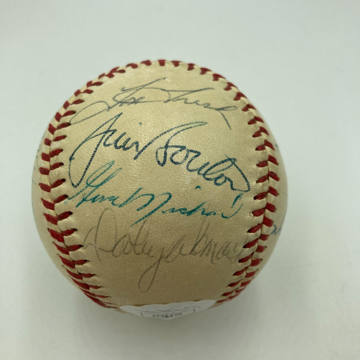 Mrs. Babe Ruth & Mrs. Lou Gehrig Yankees Legends Signed Baseball JSA COA