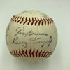 1950's New York Yankees Facsimile Team Signed Vintage Baseball Mickey Mantle