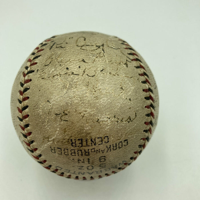 Jimmie Foxx Al Simmons Max Carey Frank Frisch 1930's HOF Signed Baseball PSA DNA