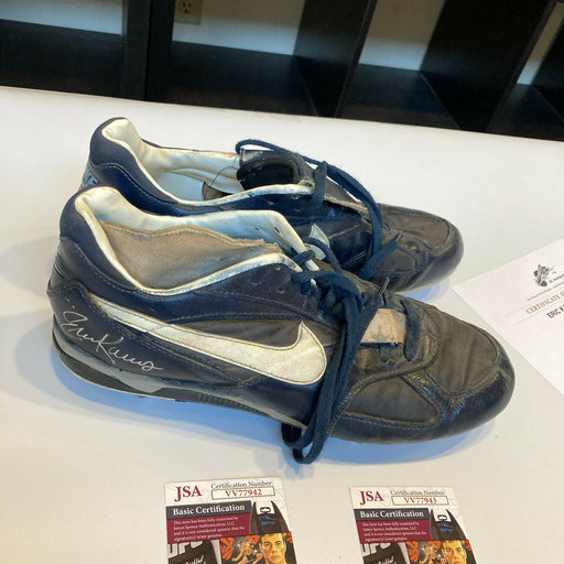 Eric Karros Signed Rookie Game Used Baseball Cleats Los Angeles Dodgers JSA COA