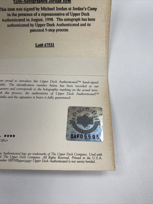 Michael Jordan Signed Spalding Official NBA Game Basketball UDA Upper Deck COA