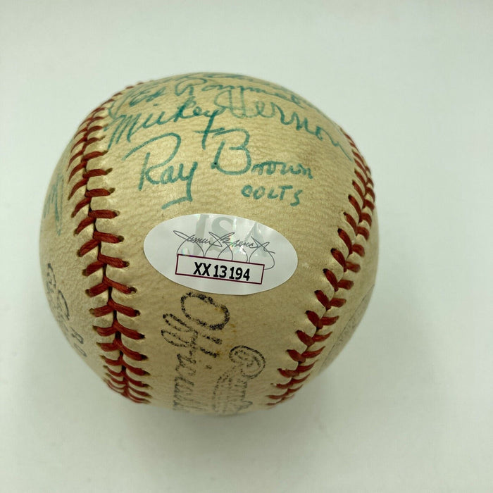 Rocky Marciano 1960 Tops In Sports Banquet Signed Baseball JSA COA