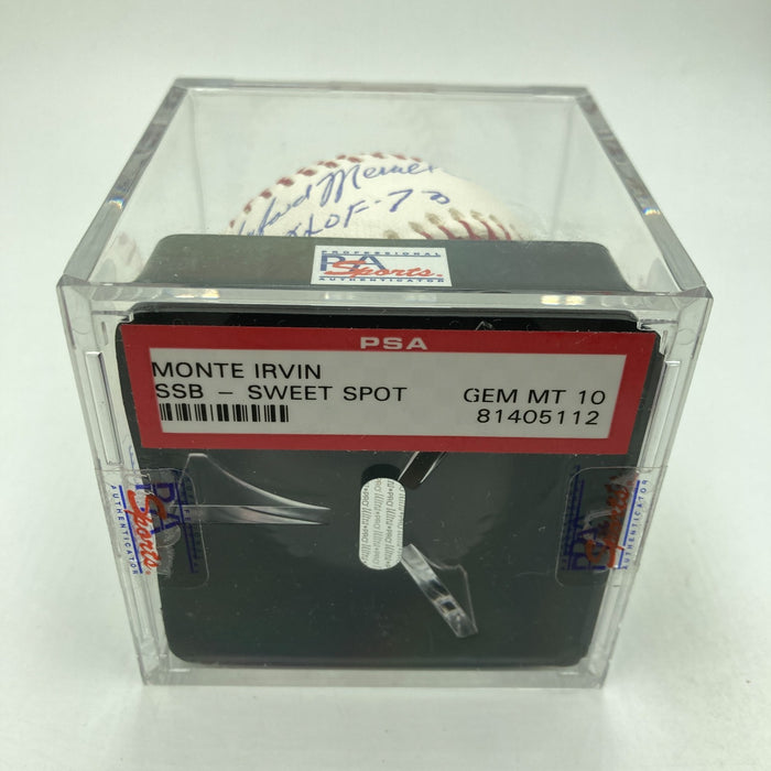 Monte Irvin Full Name Signed Major League Baseball PSA DNA Graded 10 GEM MINT