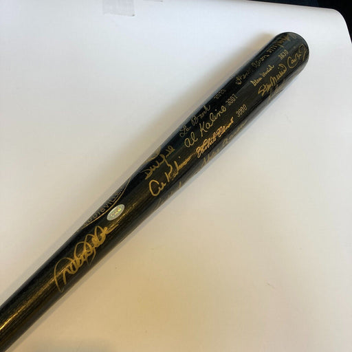 3,000 Hit Club Signed Baseball Bat 17 Sigs With Derek Jeter Hank Aaron JSA COA