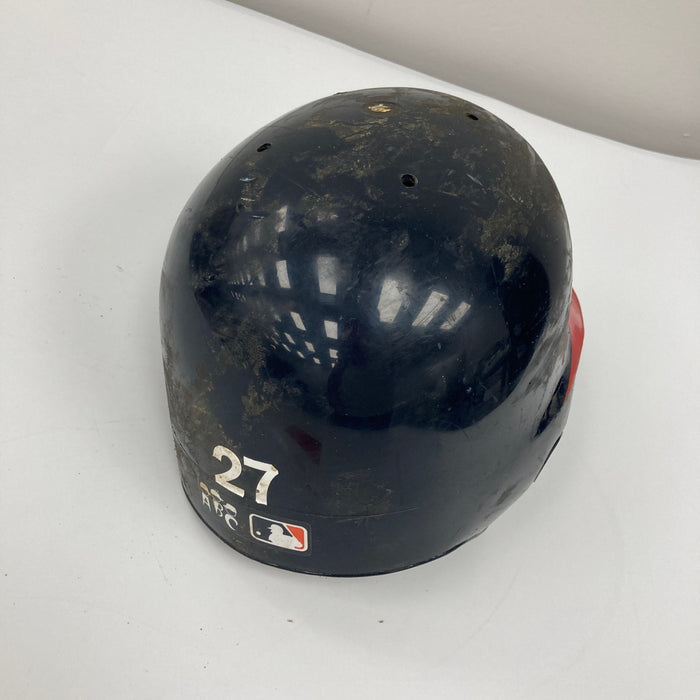 Fred McGriff 1997 Signed Game Used Atlanta Braves Helmet JSA COA RARE