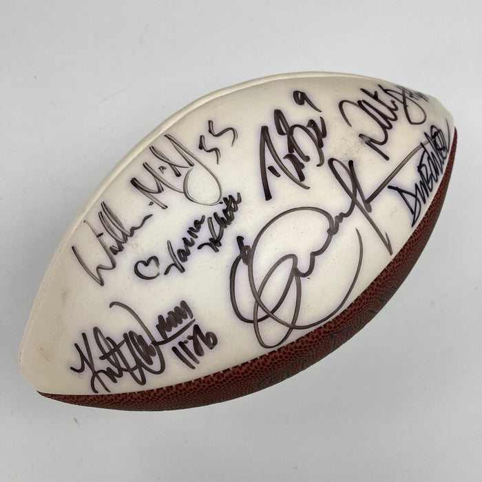 2005 Wheel of Fortune NFL Players Signed Football Drew Brees Kurt Warner JSA
