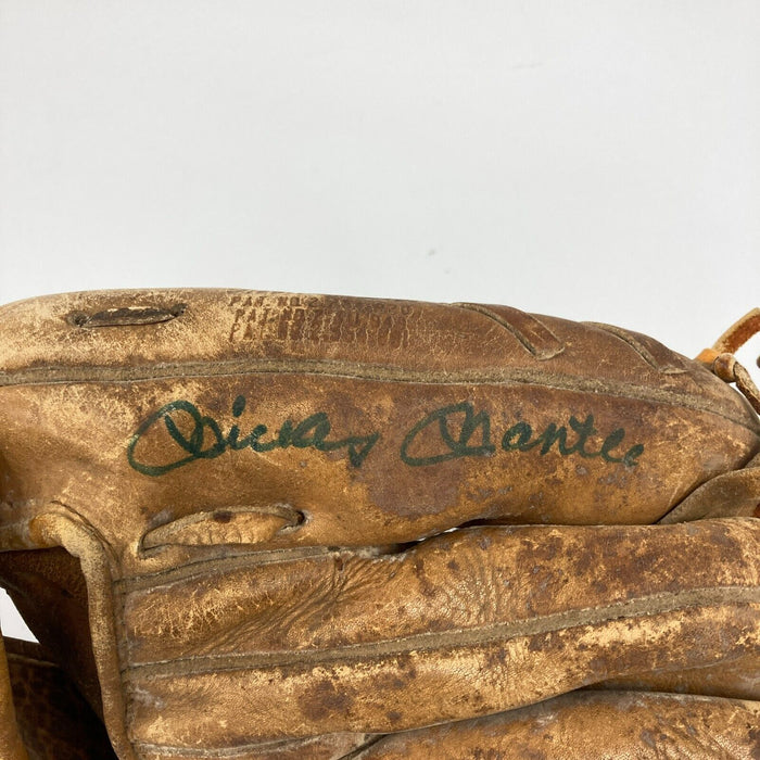 Mickey Mantle Signed 1950's Rawlings Game Model Baseball Glove JSA COA