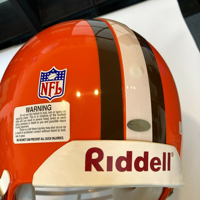 Jim Brown Signed Authentic Cleveland Browns Full Size Riddell Helmet Steiner COA