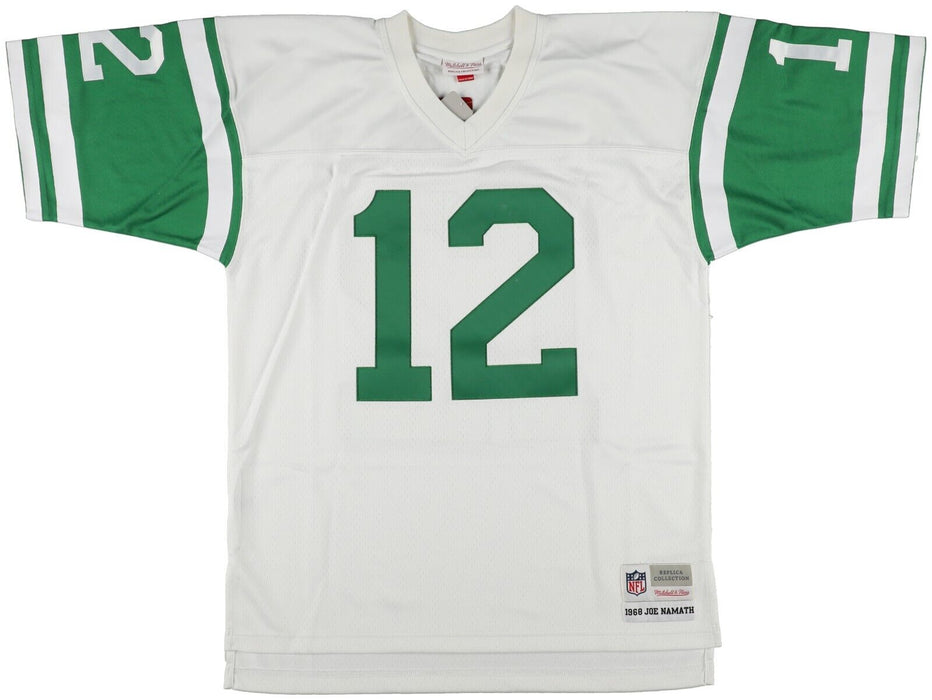 Joe Namath Signed Inscribed Mitchell & Ness New York Jets STAT Jersey Fanatics