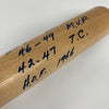 Ted Williams Signed Heavily Inscribed Career STAT Baseball Bat JSA COA