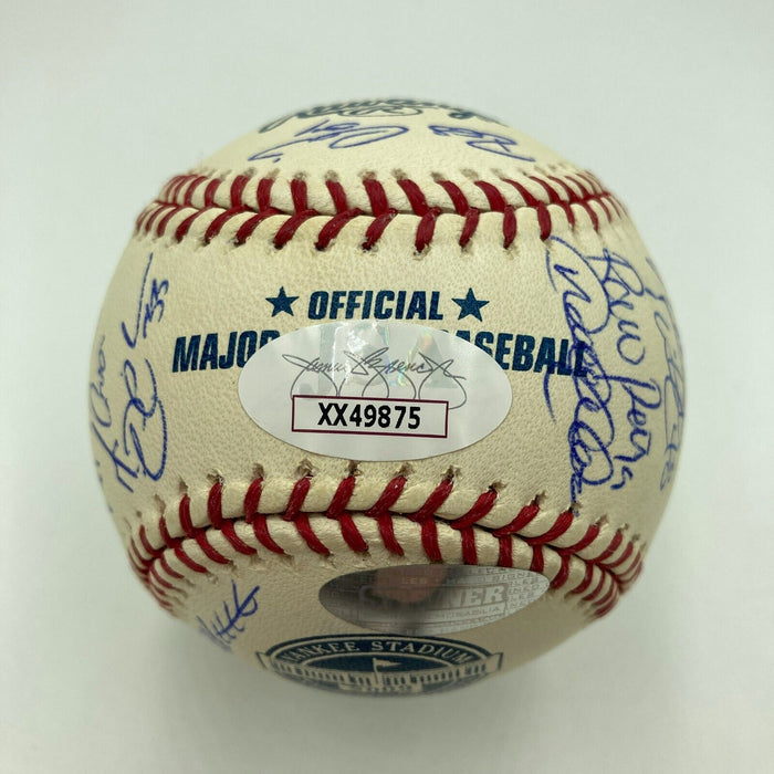 2009 New York Yankees World Series Champs Team Signed Baseball Derek Jeter JSA