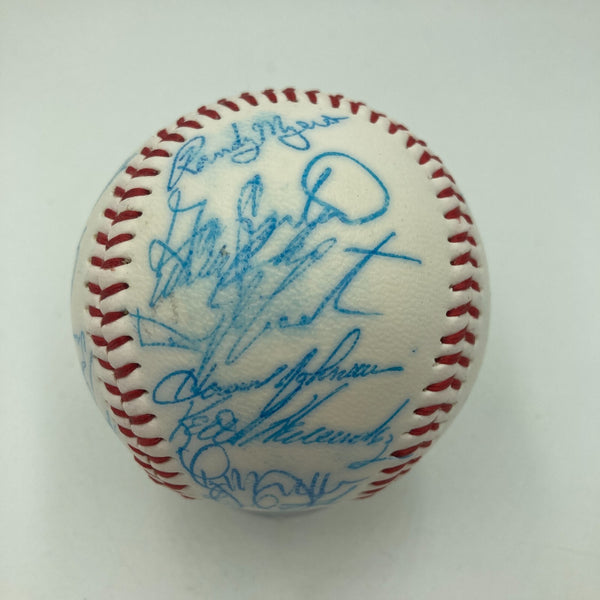 Vintage 1986 New York Mets World Series Champs Team Signed Baseball JSA COA