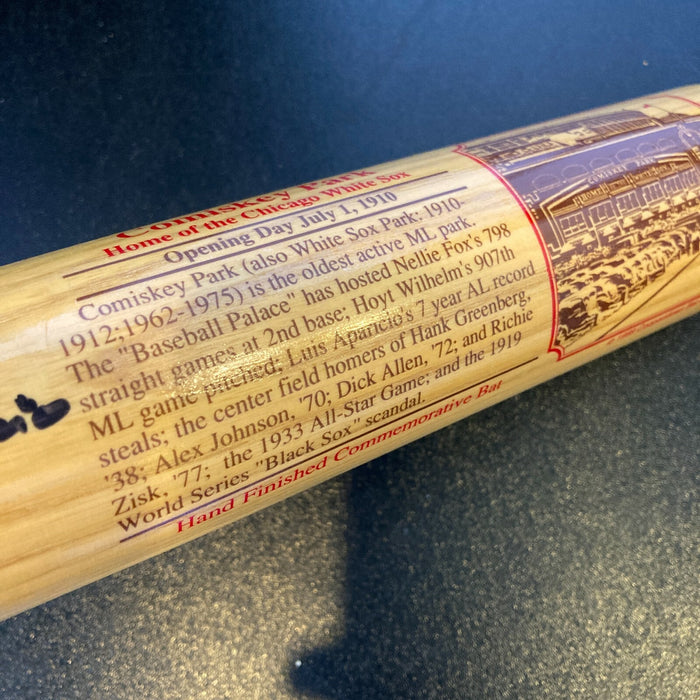Luis Ernesto Aparicio Montiel Full Name Signed Comiskey Park Bat With JSA COA