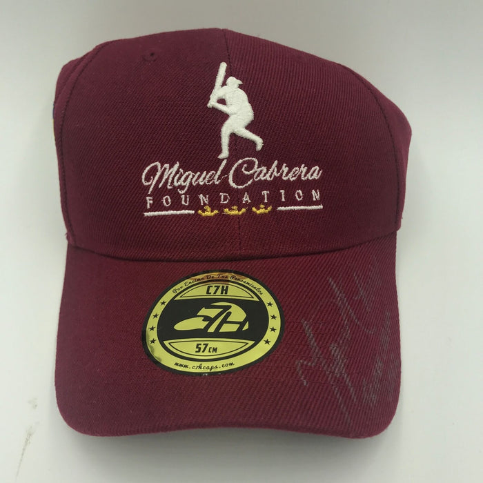 Miguel Cabrera Triple Crown 2012 Signed Cabrera Foundation Hat Cap PSA DNA COA