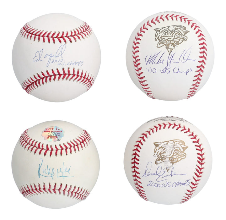 2000 New York Yankees WS Champs Team Signed Baseball Collection 60 Balls JSA COA