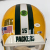 Bart Starr Hall Of Fame 1977 Signed Full Size Green Bay Packers Helmet JSA COA