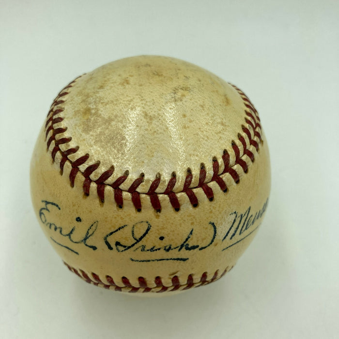 Emil Irish Meusel Single Signed National League Baseball JSA COA New York Giants